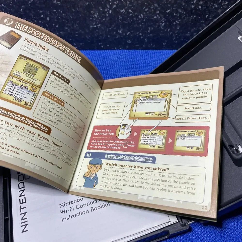 Case And Manual Only For Professor Layton Curious Village Nintendo DS